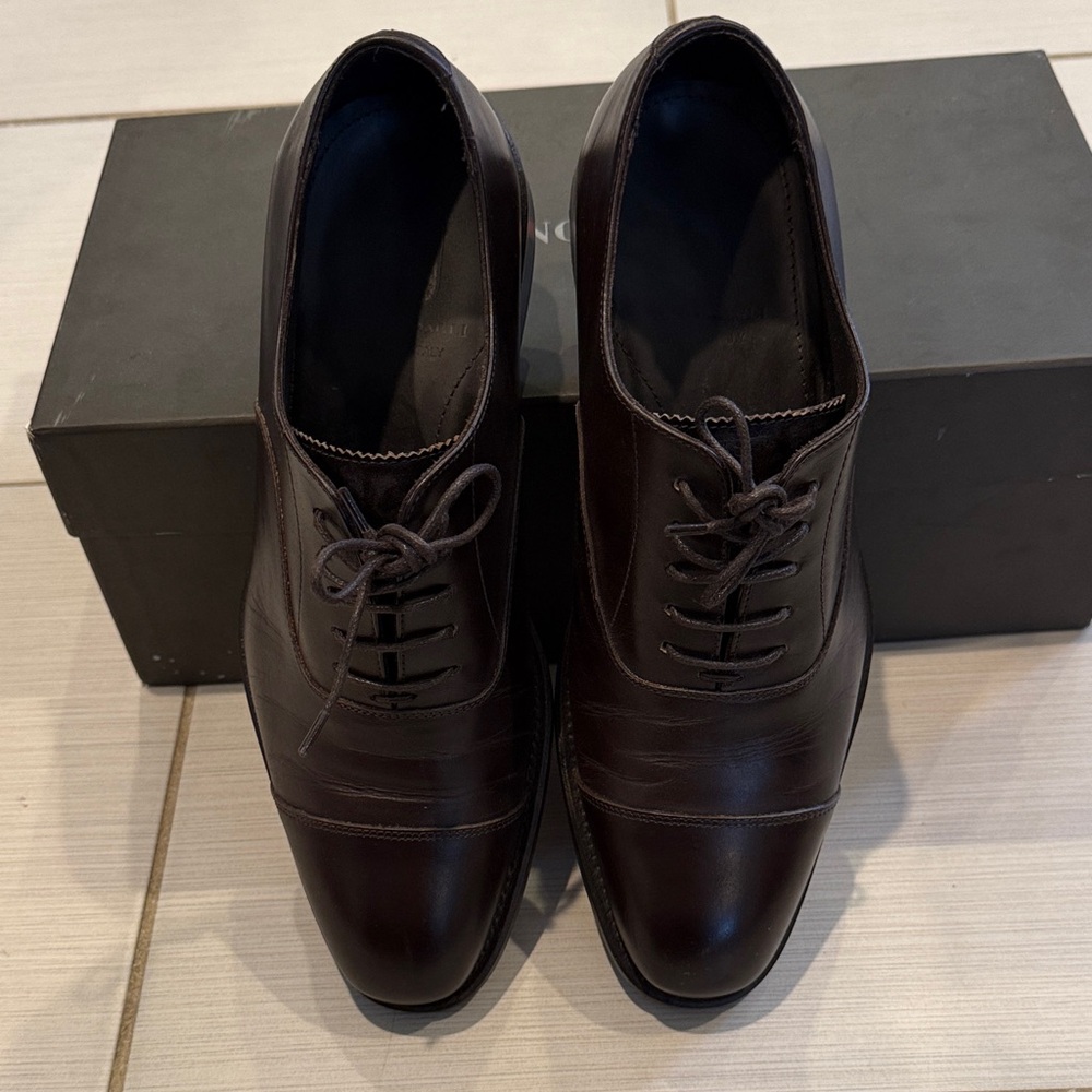 Bruno Magli Dark Brown Leather Oxfords